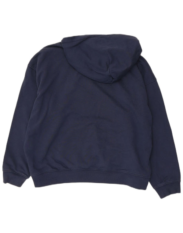 NEW BALANCE Mens Hoodie Jumper XL Navy Blue Cotton