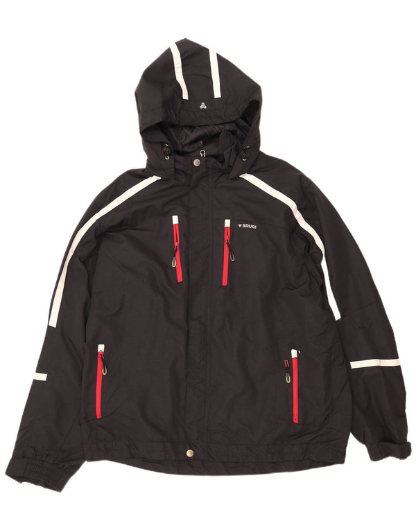 Мужская дождевик с капюшоном BRUGI UK 42 XL, черная полоска