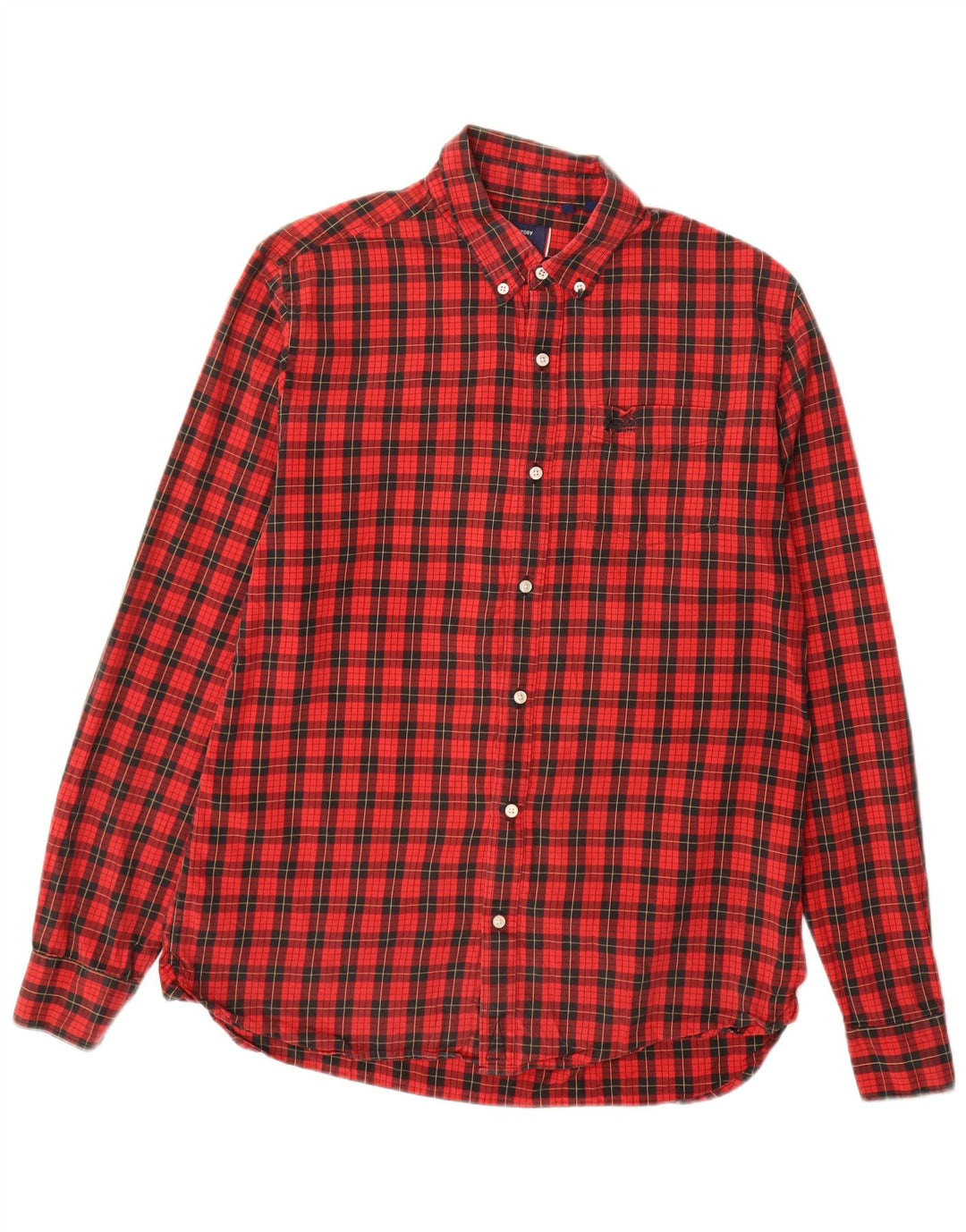 Мужская фланелевая рубашка Superdry, большая красная клетка, хлопок