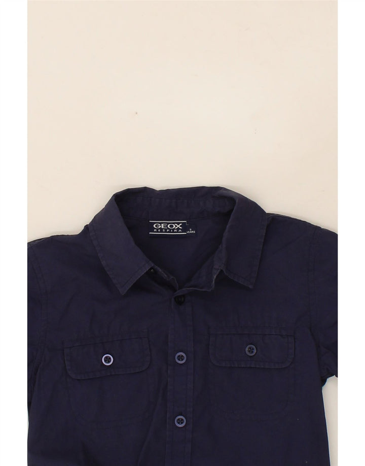 GEOX Boys Short Sleeve Shirt 4-5 Years Navy Blue Vintage Geox and Second-Hand Geox from Messina Hembry 