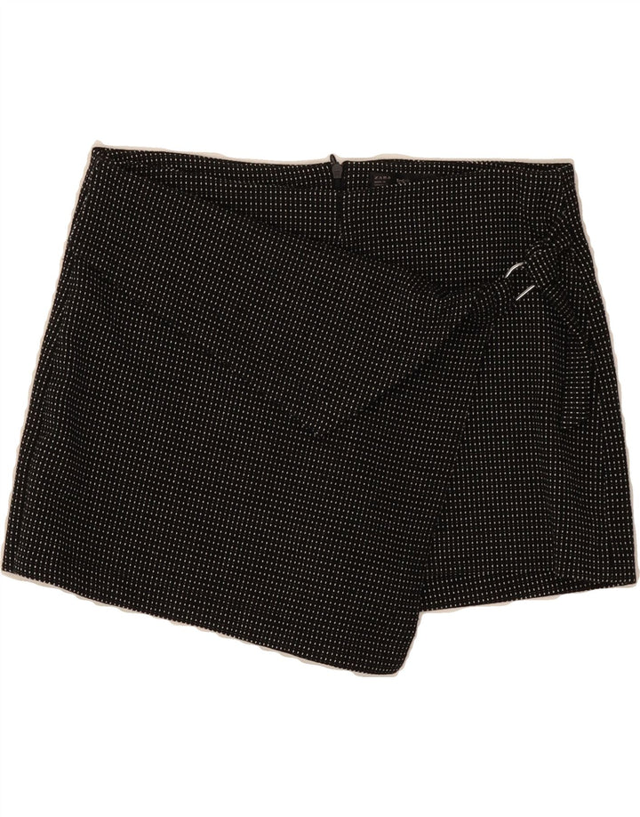 ZARA Womens Skort UK 8 Small Black Spotted Vintage Zara and Second-Hand Zara from Messina Hembry 