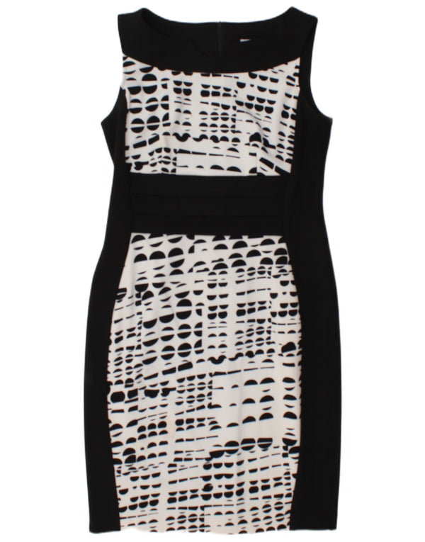 Joseph Ribkoff Womens Sleeveless Sheath Dress UK 14 Medium  Black Geometric