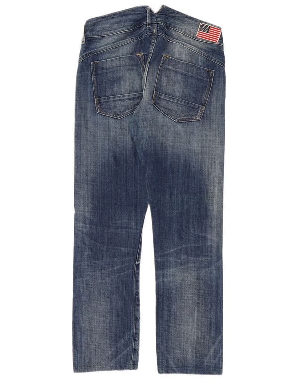 Женские прямые джинсы Tommy Hilfiger W33 L29 синие, хлопок