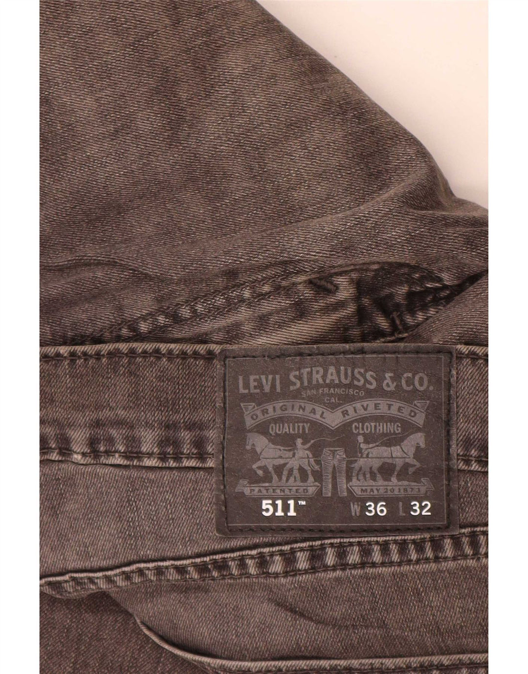 Мужские джинсы Levi's 511 Slim W36 L32 Серые хлопковые
