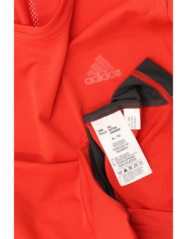 Adidas Мужской жилет Top XL Красный Полиэстер с цветными блоками