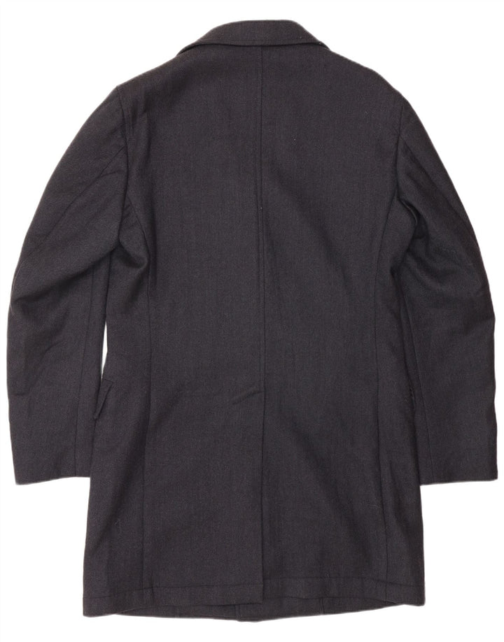 LUIGI BIANCHI Мужской удлиненный пиджак IT 48 Medium Navy Blue Classic