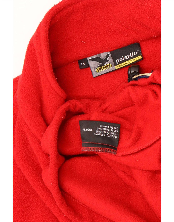 SALEWA Мужской флисовый джемпер с воротником на молнии, средний красный, полиэстер