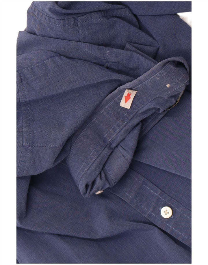 Рубашка Fred Perry для мальчиков 10-11 лет, синяя, хлопковая