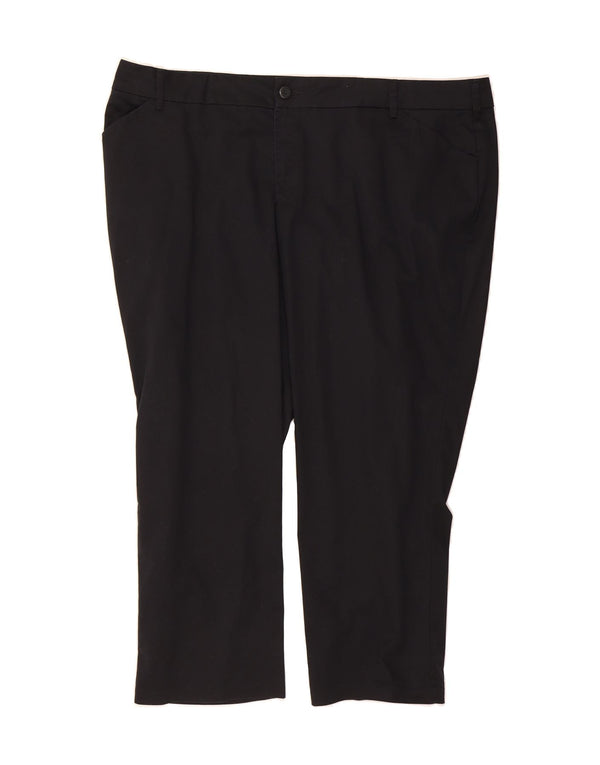 LEE Womens Relaxed Fit Mid Rise Casual Trousers US 24 4XL W48 L29 Black