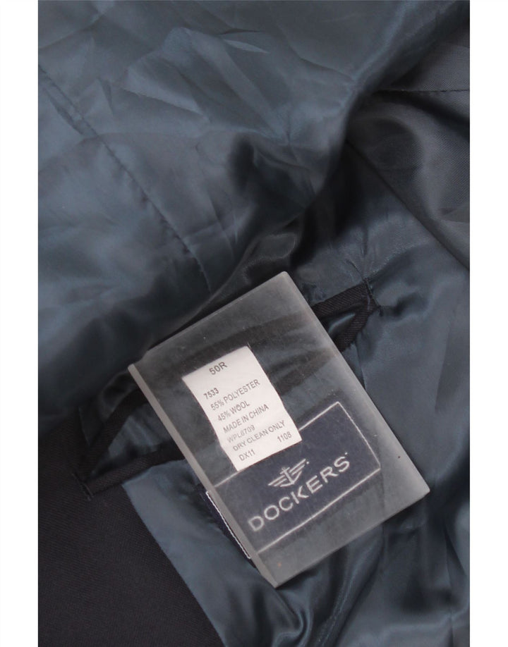 Мужской пиджак Dockers на 2 пуговицах IT 50, большой темно-синий полиэстер