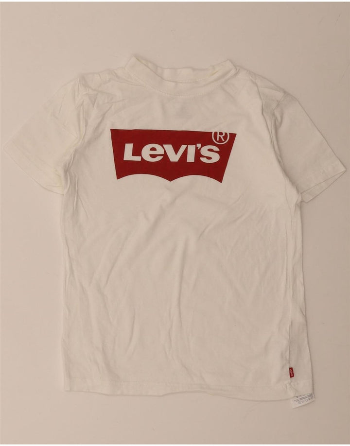 Футболка с рисунком Levi's для мальчиков, 11–12 лет, белый хлопок