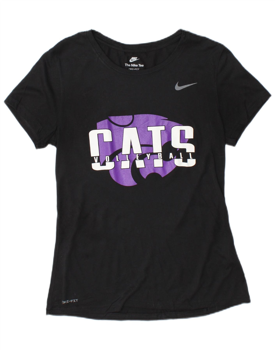 Женская футболка с рисунком Nike Cats Volleyball Top UK 12, средний черный