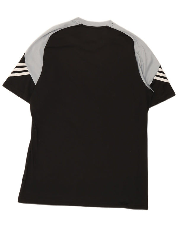 Мужская футболка Adidas Climalite Top Medium Black с цветными блоками из полиэстера