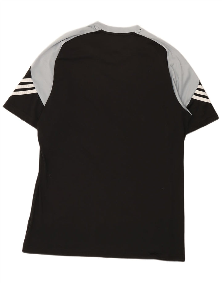 Мужская футболка Adidas Climalite Top Medium Black с цветными блоками из полиэстера