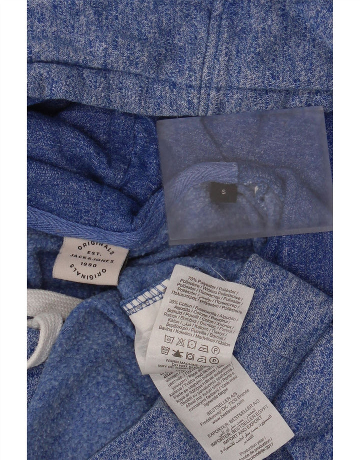 Мужской джемпер с капюшоном Jack & Jones с рисунком, маленький синий, полиэстер с крапинками