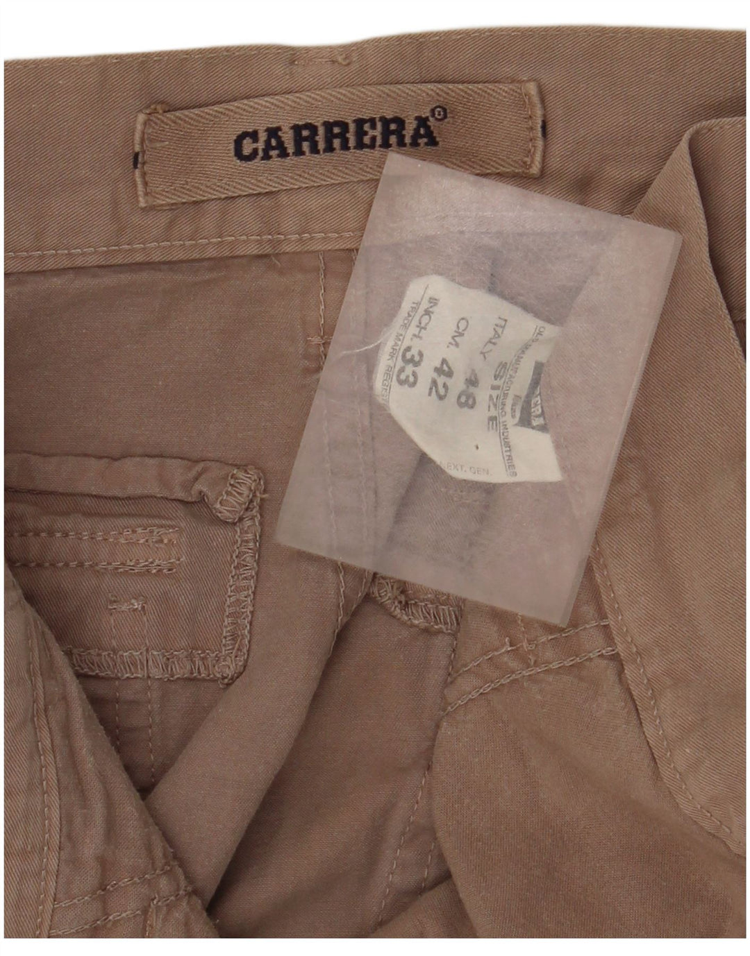 Carrera Мужские прямые брюки карго IT 48 Medium W30 L34 Бежевые, хлопок