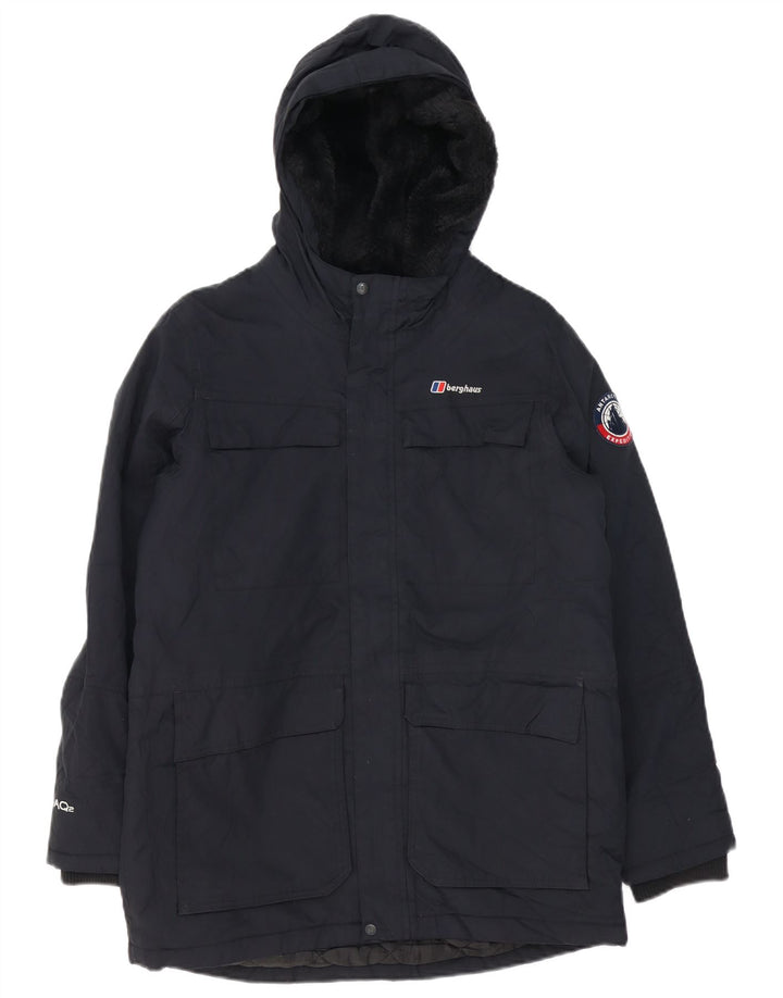 Berghaus Ветровка для мальчиков с капюшоном 12-13 лет, черный полиэстер
