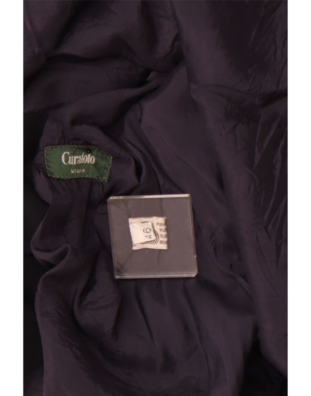 ВИНТАЖНЫЙ женский пиджак на 3 пуговицах IT 46, большой темно-синий, шерсть