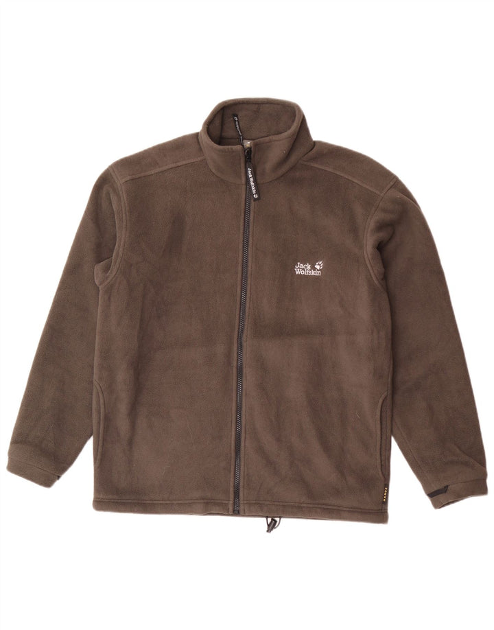 Мужская флисовая куртка с подкладкой Jack Wolfskin UK 34, маленький серый полиэстер