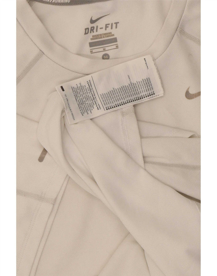 Мужская футболка Nike Dri Fit, средний белый полиэстер