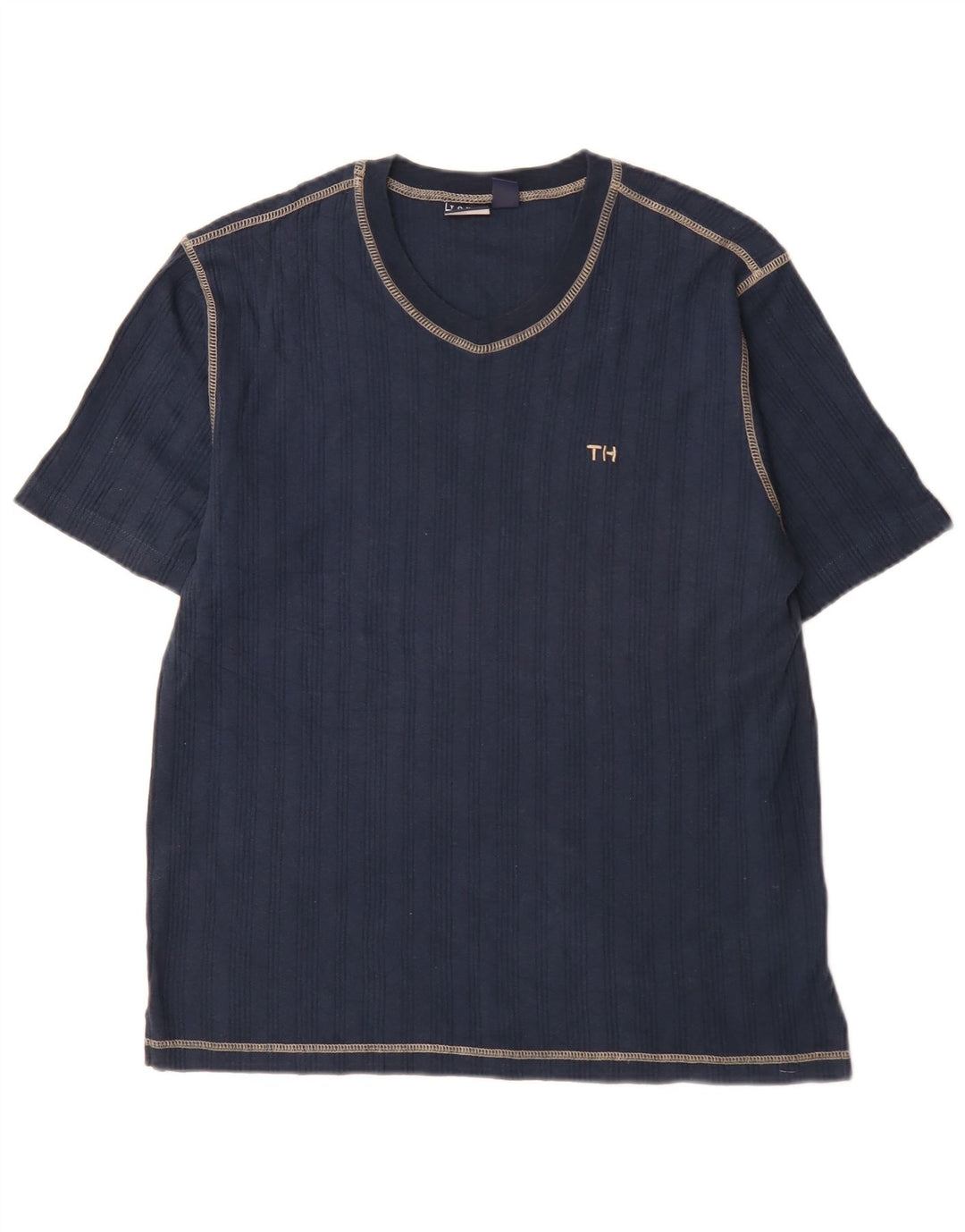 Мужская футболка Tommy Hilfiger, средний темно-синий хлопок