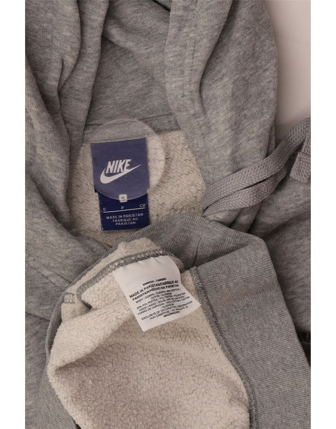 Мужской джемпер с капюшоном NIKE, маленький серый хлопок с крапинками