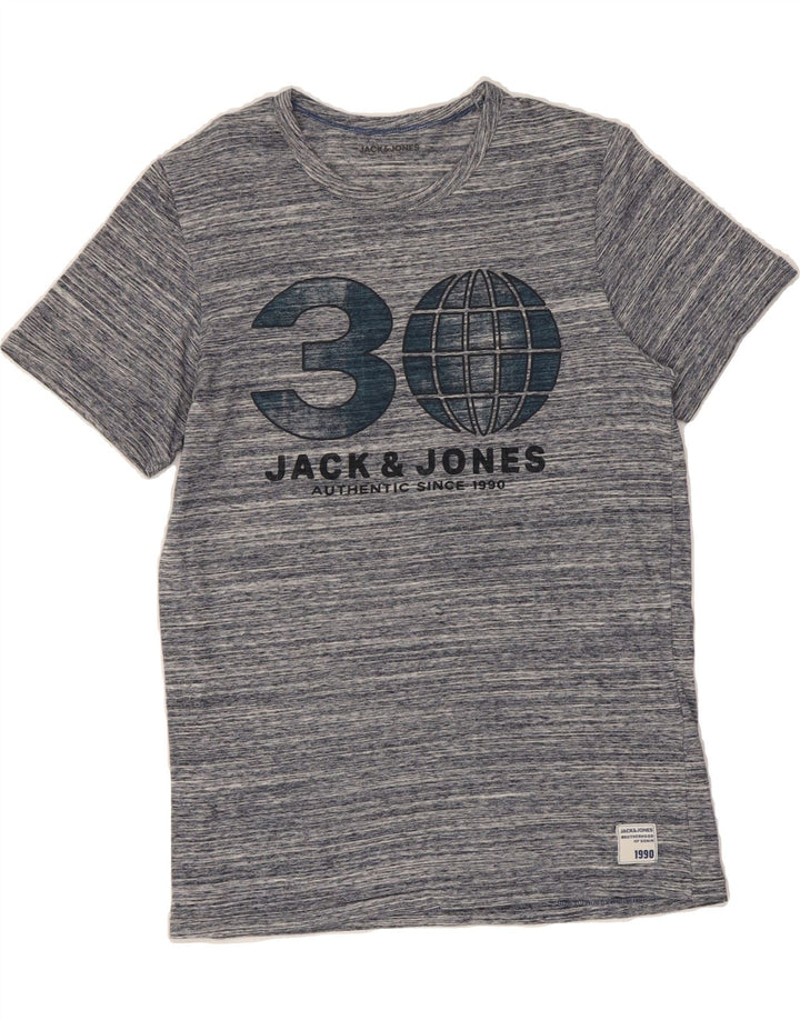 JACK & JONES Mens Graphic T-Shirt Top Medium Grey Cotton Vintage Jack & Jones and Second-Hand Jack & Jones from Messina Hembry 