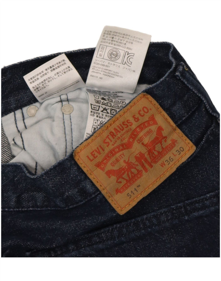 Мужские джинсы Levi's 511 Slim W36 L30 Темно-синие, хлопок