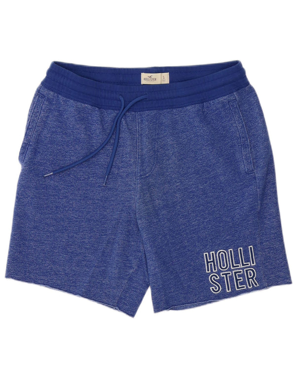 Hollister Мужские спортивные шорты с рисунком, маленькие W29 L7, синие, хлопковые с логотипом в крапинку