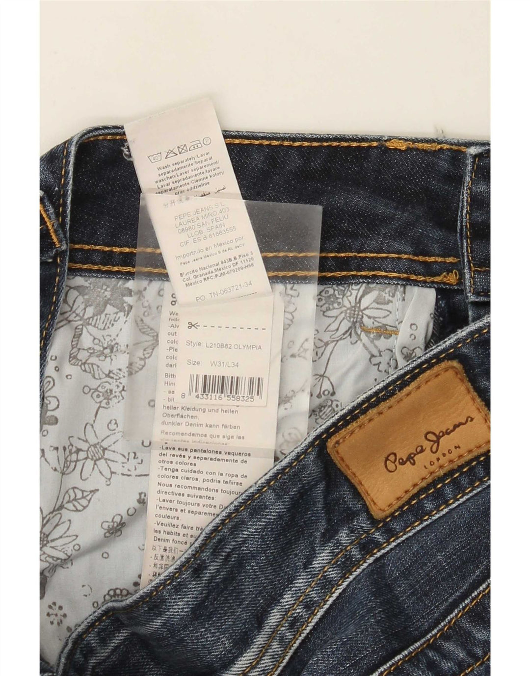 PEPE Jeans Женские свободные W31 L34 Синий хлопок