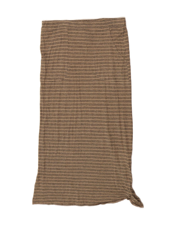 PRANA Womens Straight Skirt Medium W30  Beige Striped Hemp