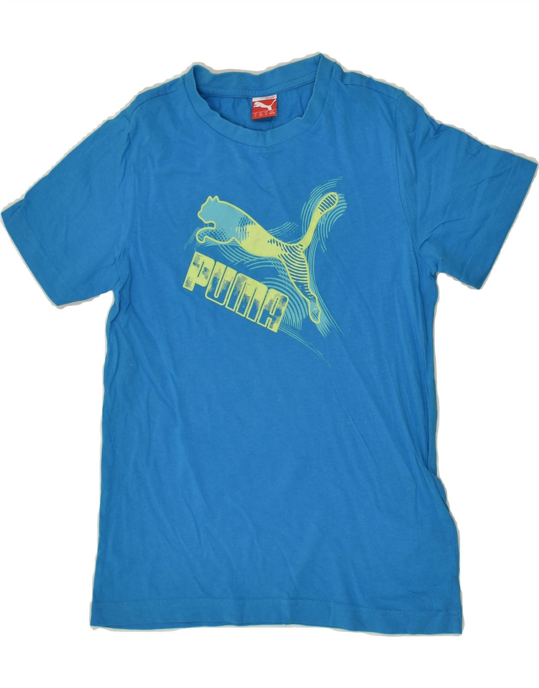 PUMA Boys Graphic T-Shirt Top 11-12 Years Large Blue Cotton | Vintage Puma | Thrift | Second-Hand Puma | Used Clothing | Messina Hembry 