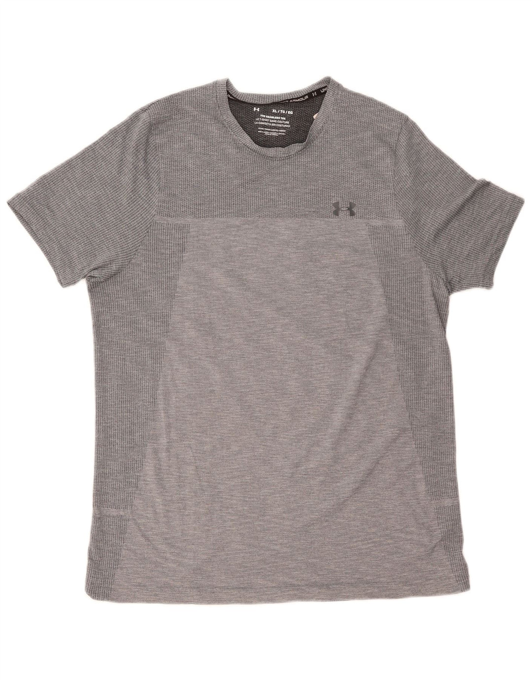 Мужская футболка Under Armour Top XL серая в тонкую полоску из полиэстера