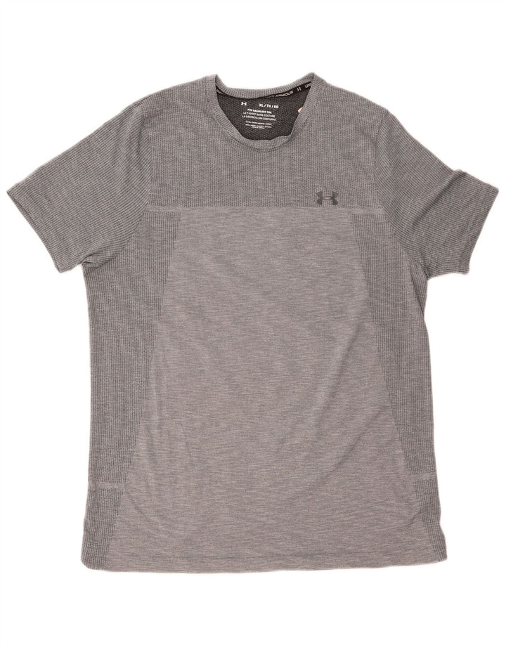 Мужская футболка Under Armour Top XL серая в тонкую полоску из полиэстера