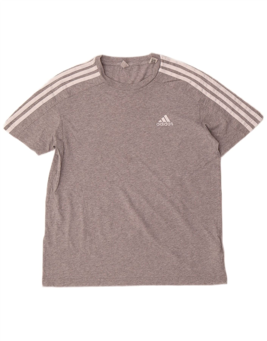 Мужская футболка Adidas, маленький серый хлопок с крапинками