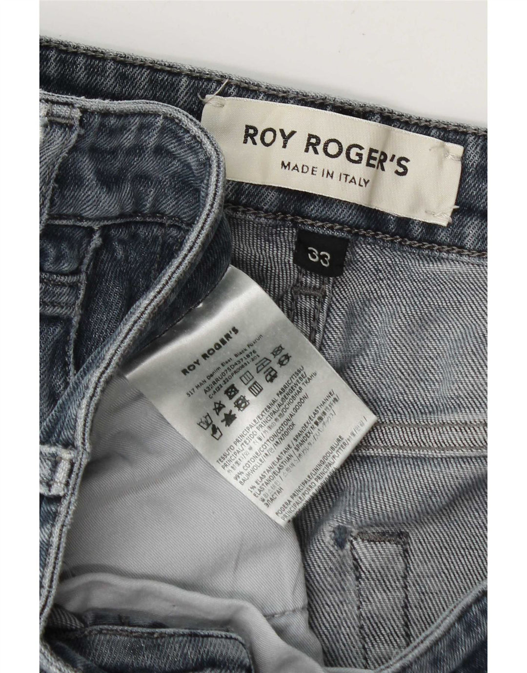 Мужские прямые джинсы Roy Rogers W33 L31, синий хлопок