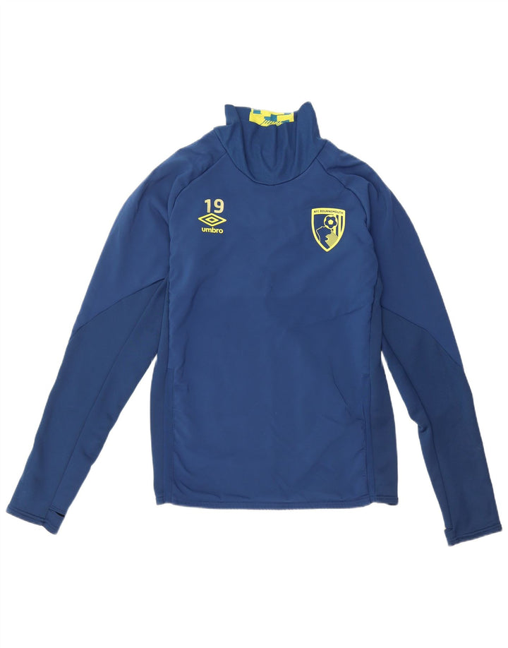 Umbro Мужской топ с рисунком с длинным рукавом, маленький, темно-синий