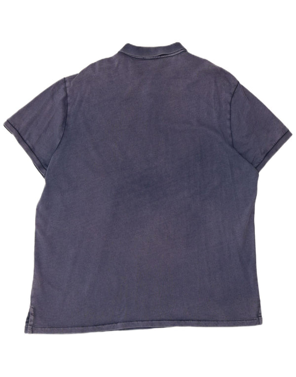 Мужская рубашка поло Polo Ralph Lauren 2XL темно-синяя, хлопок