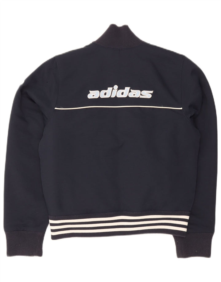 Женская куртка-бомбер Adidas с графическим рисунком UK 12, средний темно-синий, полиэстер