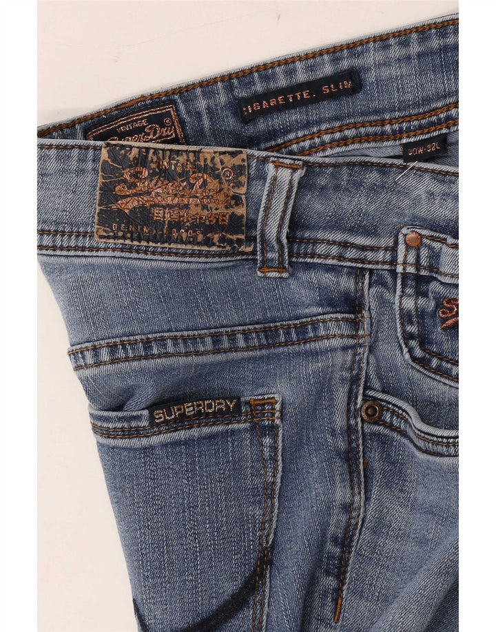 Женские узкие джинсы-сигареты Superdry W30 L32 синие