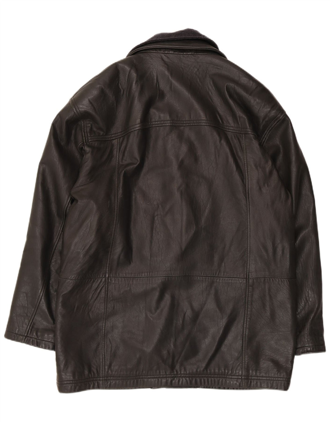 Мужская кожаная куртка Trapper EU 52 XL черная кожа