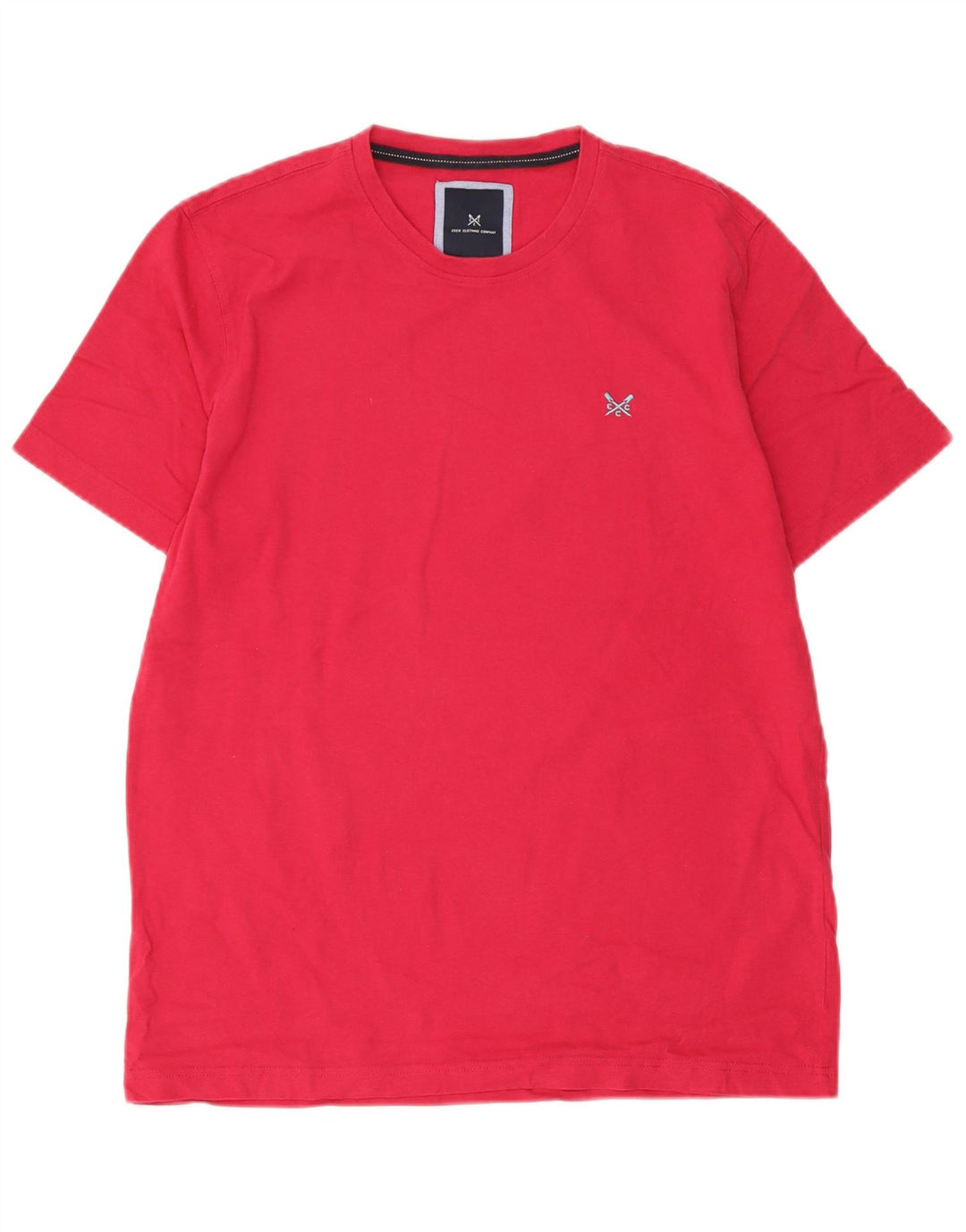 Crew Clothing Мужская футболка большого размера из хлопка красного цвета