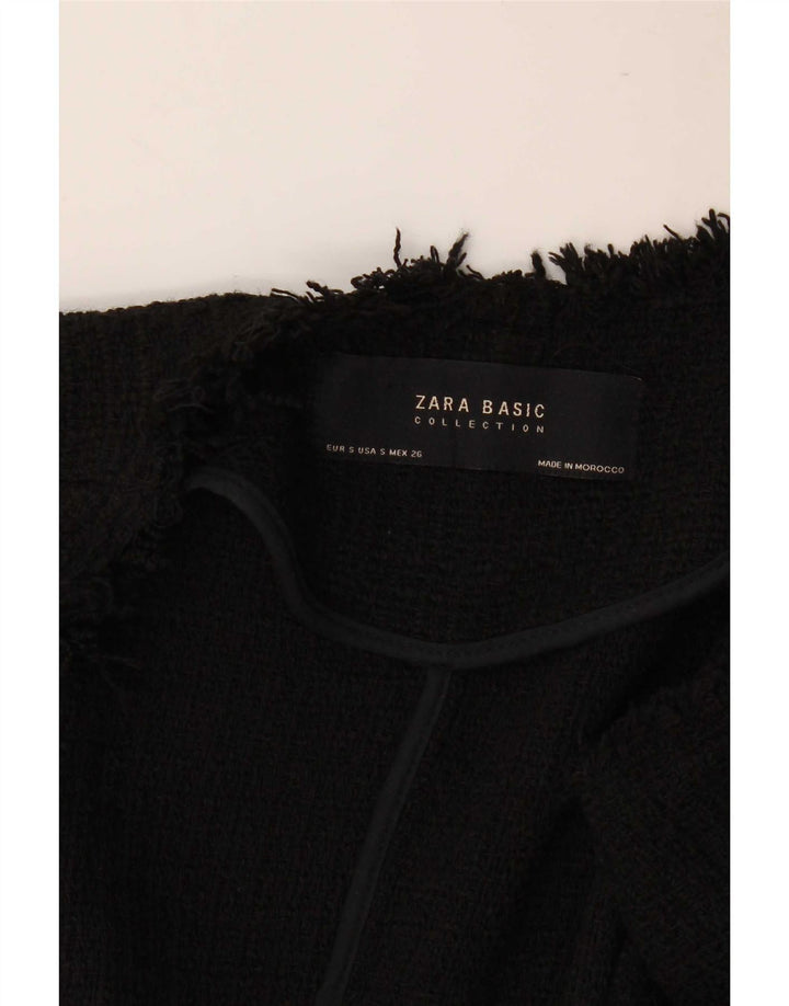 Женский открытый пиджак Zara UK 10, маленький черный