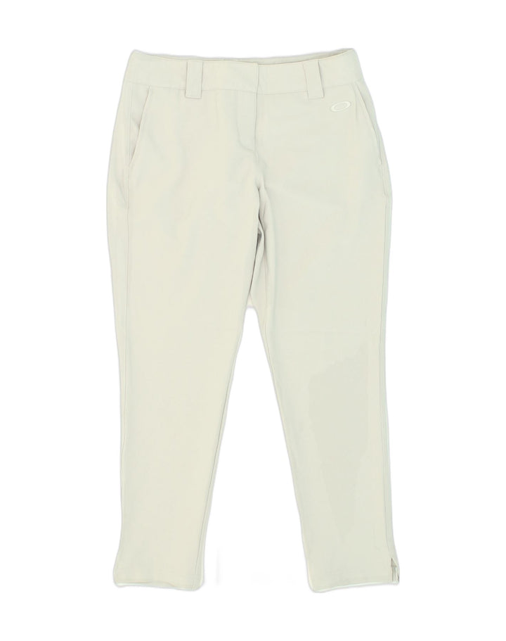 VINTAGE Womens Slim Chino Trousers UK 12 Medium W32 L28 Off White | Vintage Vintage | Thrift | Second-Hand Vintage | Used Clothing | Messina Hembry 