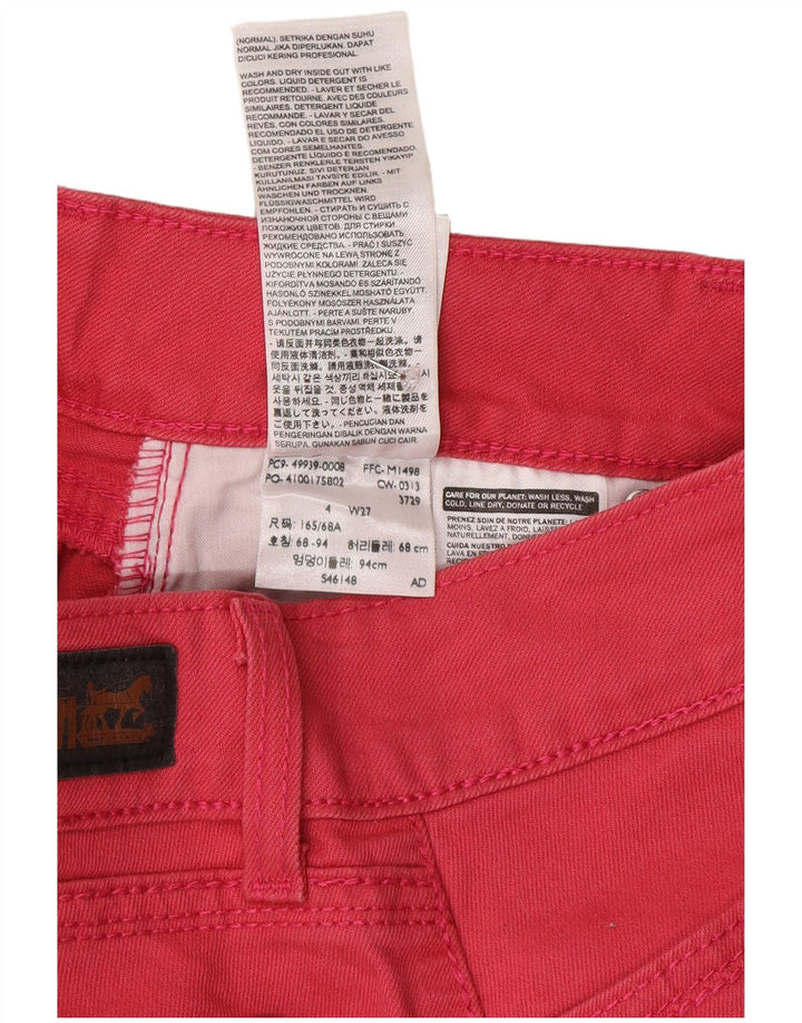 Женские джинсы-капри Levi's США 4, маленькие W27 L20, розовый хлопок