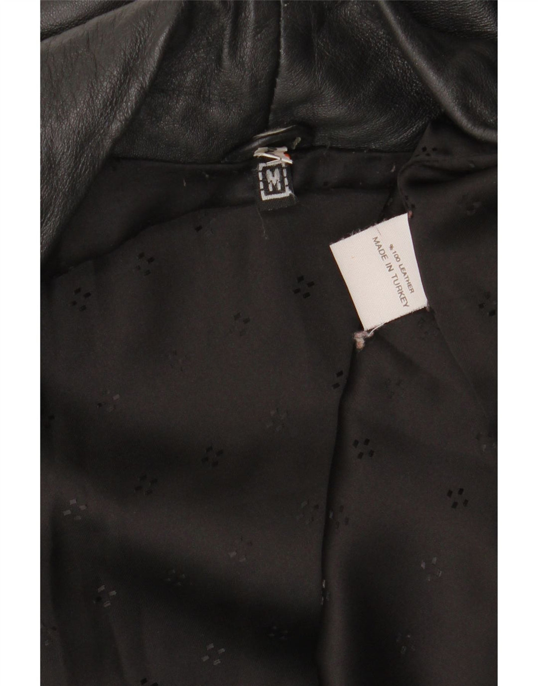 ВИНТАЖНОЕ Женское кожаное пальто оверсайз UK 14 Среднее черное кожаное