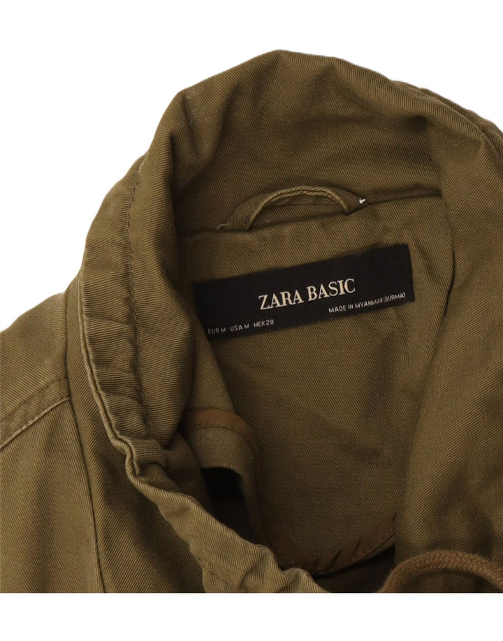 Женский укороченный бомбер Zara Oversized UK 14, средний хаки