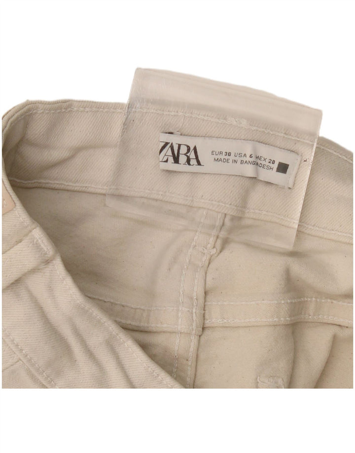 Женские прямые джинсы Zara EU 38 Small W28 L26 Off White