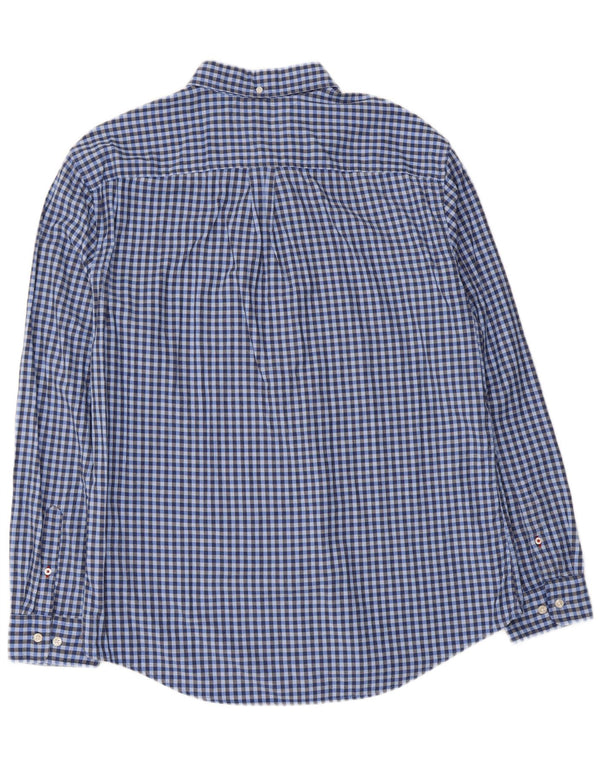 Tommy Hilfiger Mens Shirt XL Blue Gingham Cotton