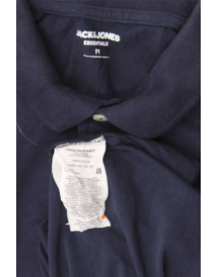 Мужская рубашка поло Jack & Jones среднего размера, темно-синяя, хлопковая
